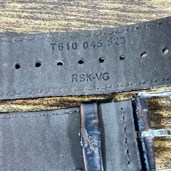 Original Tissot 22mm-19mm Brown Crocodile Band Strap Leather Watch - Picture 6 of 10